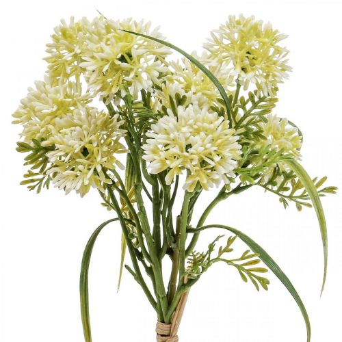 Product Artificial flowers white allium decoration ornamental onions 34cm 3pcs in bunch