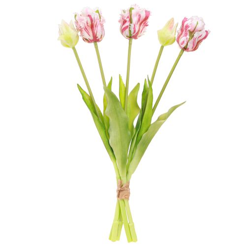 Product Artificial Flower Bouquet 5 Parrot Tulips Artificial Tulips 40cm