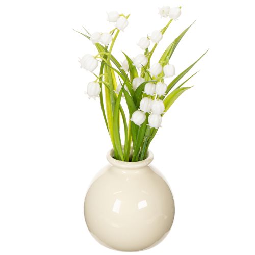 Artificial bouquet of lilies of the valley in a classic vase, ideal for home decor, 20cm