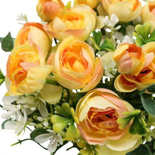 Floristik24 Artificial flowers deco bouquet ranunculus artificial yellow 32cm