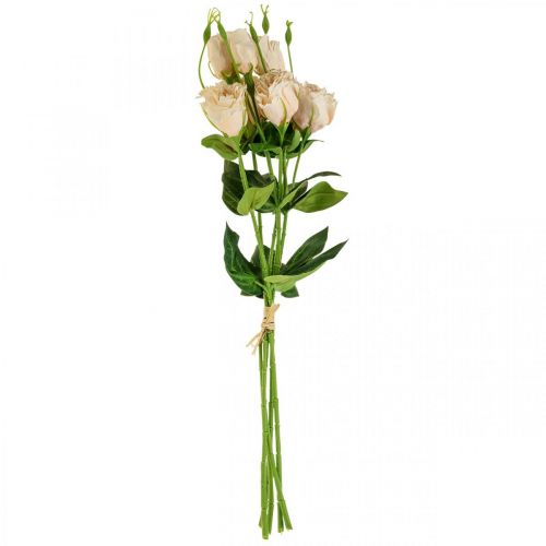 Floristik24 Artificial flowers lisianthus cream 51cm flower decoration 5pcs