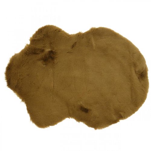 Fur rug decoration brown faux fur rug 55×38cm