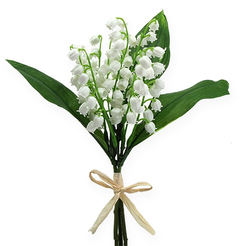 Floristik24 Artificial lilies of the valley white 25cm 3pcs