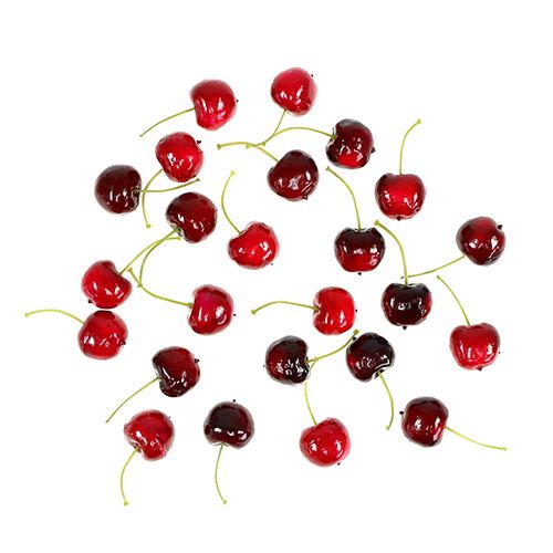 Artificial fruit sweet cherries mix Ø2.5cm 24 pcs