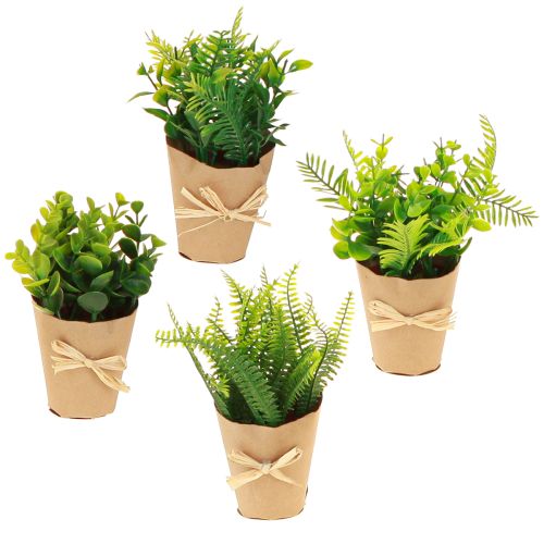 Floristik24 Artificial Plants Artificial Fern Boxwood 15-19cm 4pcs