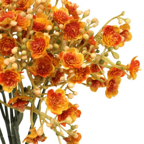 Product Gypsophila artificial flowers gypsum herb orange L30cm 6pcs in bunch