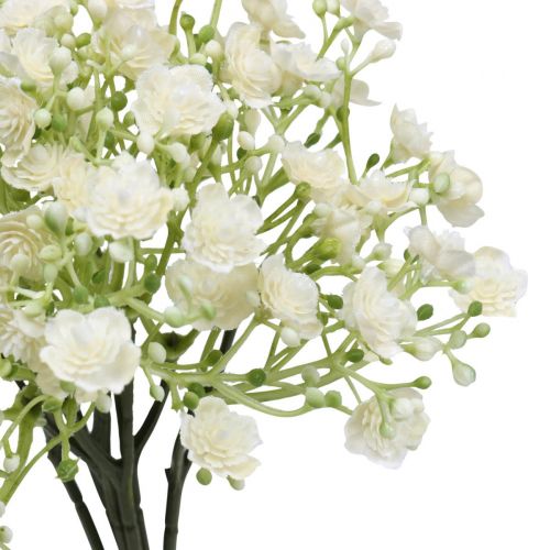 Product Gypsophila artificial flowers white L30cm 6pcs in bunch