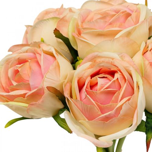 Product Artificial roses pink artificial roses 28cm bunch 7 pieces