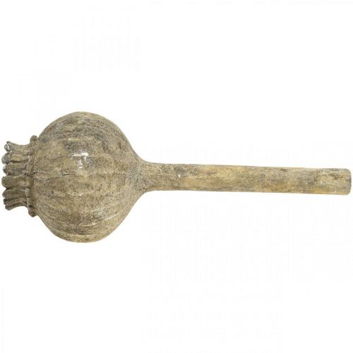 Product Artificial stone deco poppy antique deco brown Ø11cm 30cm