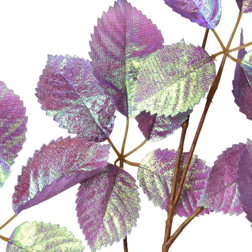 Floristik24 Artificial Branch Leaves Decoration Violet Metallic L103cm 2pcs