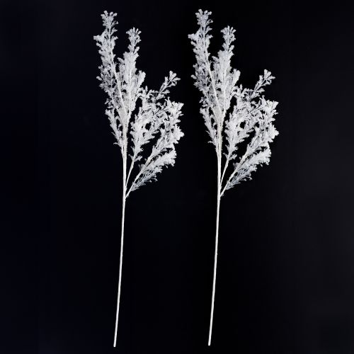 Artificial branch frosted decorative branch winter decoration white 78cm 2pcs | Floristik24.ie