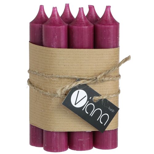 Product Short candles wax candles in Berry 21×110mm 6 pcs