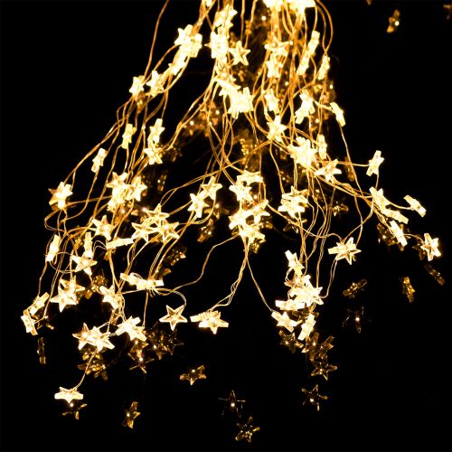 Floristik24 LED light bundle star for outside 320 1m silver / warm white