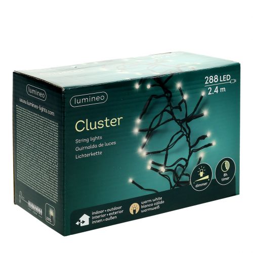 Product LED light chain for outside 288er 2.4m black/warm white