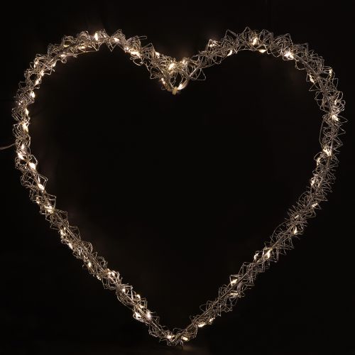 Floristik24 LED Heart fairy lights for hanging Warm white Metal 30 cm