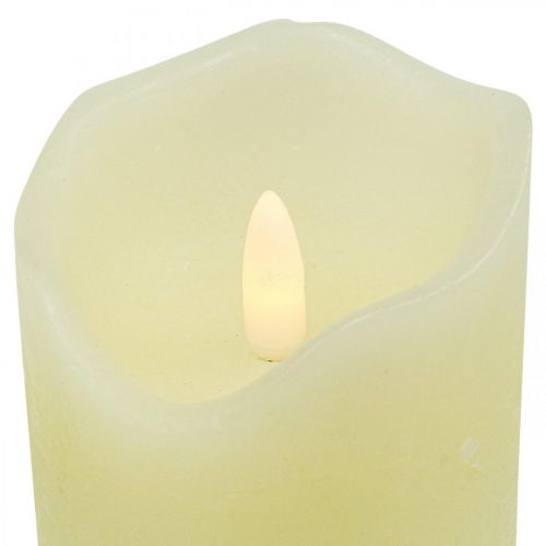 Product LED Candle Real Wax Cream For Battery With Timer H13cm