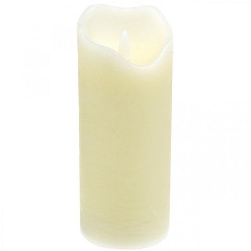 Floristik24 LED real wax candle with timer Cream For battery H17cm