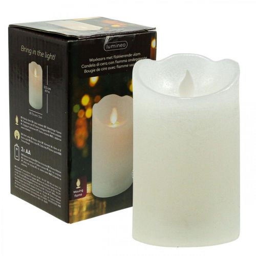 Product LED candle wax pillar candle warm white Ø7.5cm H12.5cm