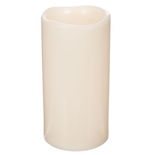 Large LED candle for battery operation with timer, warm white, outdoor, 25cm