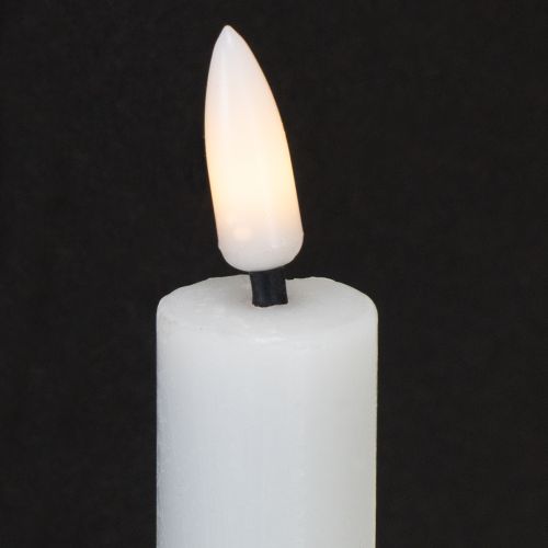 Product LED candles white taper candles wax warm white 24.5cm 2 pieces