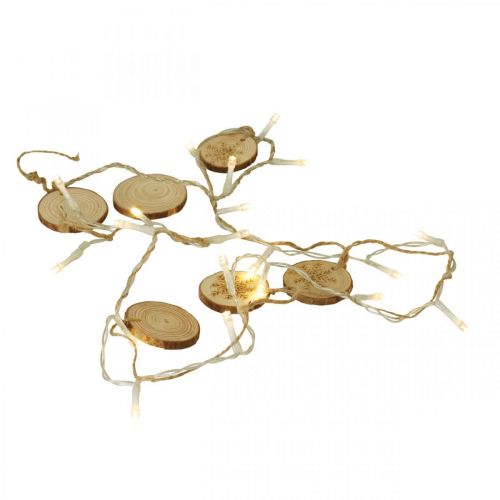 Product LED fairy lights inside Christmas lights wooden discs L120cm