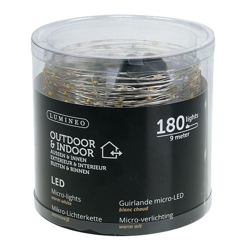 Product LED fairy lights outside/inside 180 8.95m warm white