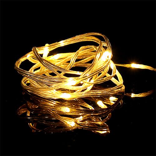 Floristik24 LED fairy lights 20 indoor 2m warm white timer battery operated 6pcs