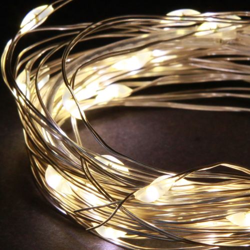 Product LED fairy lights 40 micro-LEDs warm white timer for battery 6 pieces