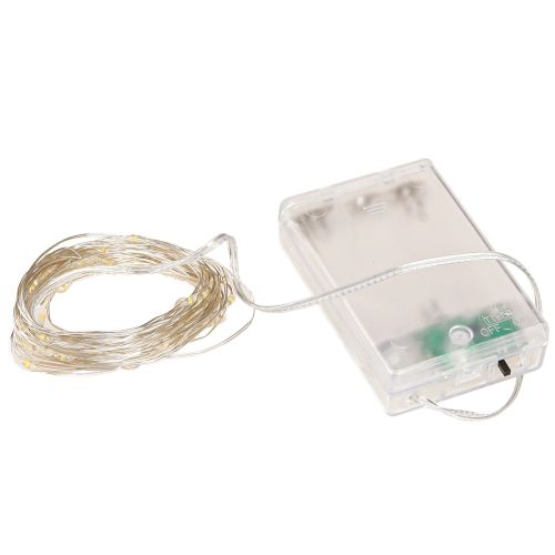 Product LED fairy lights 40 micro-LEDs warm white timer for battery 6 pieces