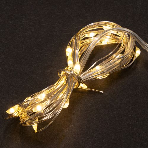 LED string lights for indoor use, battery operated, warm white, 30 LEDs, 3m, 6 pieces buy online | Floristik24.ie