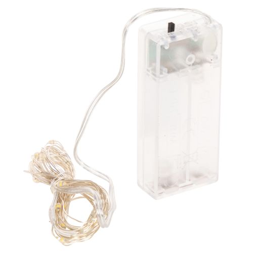 LED string lights for indoor use, battery operated, warm white, 30 LEDs, 3m, 6 pieces | Floristik24.ie