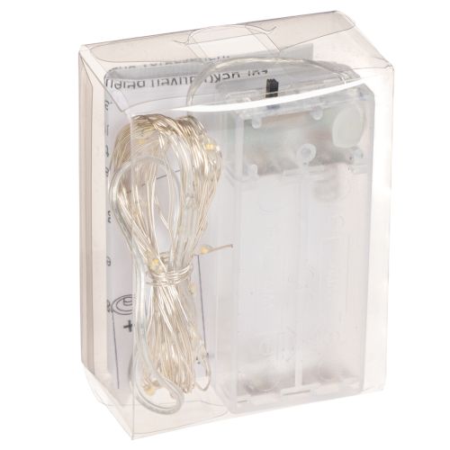 LED string lights for indoor use, battery operated, warm white, 30 LEDs, 3m, 6 pieces | Floristik24.ie