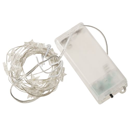 Product LED fairy lights stars 20 micro LEDs warm white timer 6 pieces