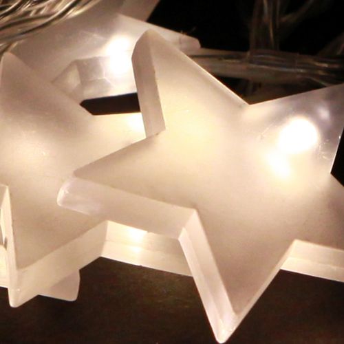 Product LED fairy lights stars with timer 10 LED warm white 90cm