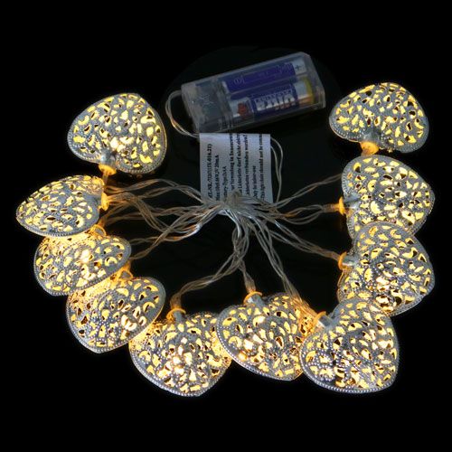 Floristik24 LED light chain heart shape warm / white 160cm