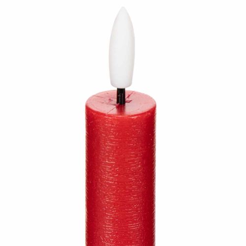 LED taper candle, red with