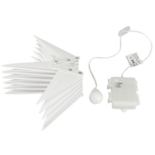 Floristik24 LED Star 3D White Timer Battery Outdoor Ø30cm H74cm