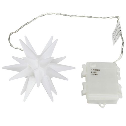 Product LED star outdoor white illuminated star battery Ø12cm H66cm