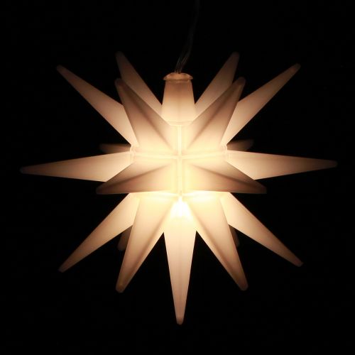 Product LED star outdoor white illuminated star battery Ø12cm H66cm
