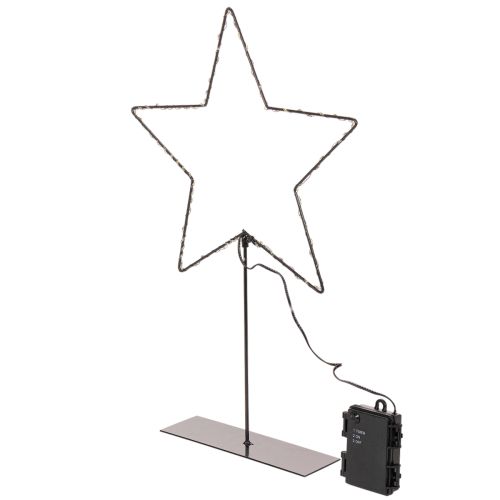 LED star with battery compartment on stand for windowsill and table 46cm | Floristik24.ie