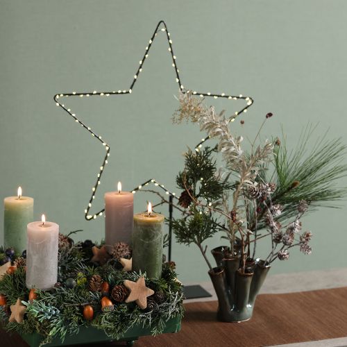 LED star standing metal 100 Micro LED warm white Ø37cm