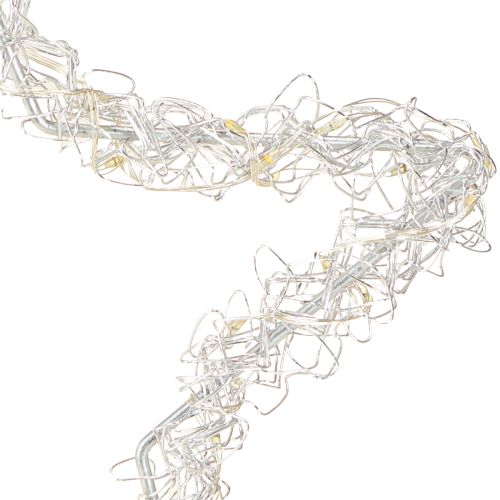 Product LED star for hanging silver metal 70 LED warm white Ø25cm