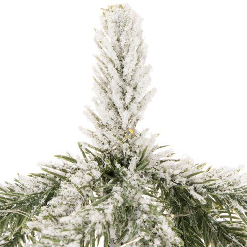 Artificial plant with snow, LED Christmas tree in a jute sack, battery operated, for indoor use, 50cm | Floristik24.ie
