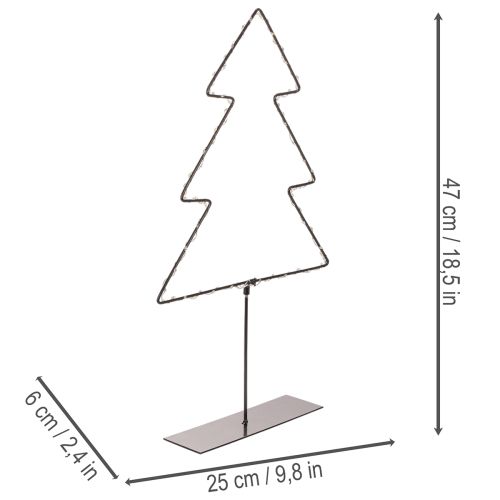 LED Christmas tree, battery operated, indoor table decoration, 47cm | Floristik24.ie