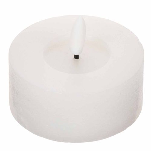 LED XL Tealight White Real Wax with Timer Warm White 6cm 2pcs buy online | Floristik24.ie