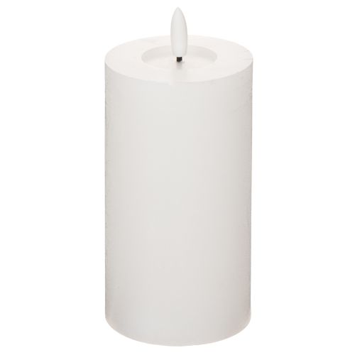 LED pillar candle, flickering, with timer, Ø7cm, 16cm | Floristik24.ie
