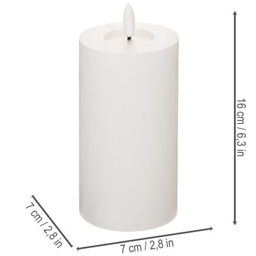 LED pillar candle, flickering,