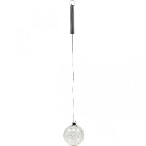 Floristik24 LED Christmas balls glass fairy lights stars Ø10cm 2pcs