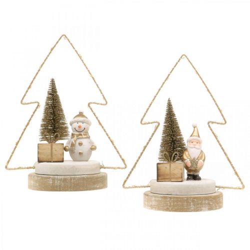 Product Table decoration Christmas LED fir For battery H21cm, set of 2