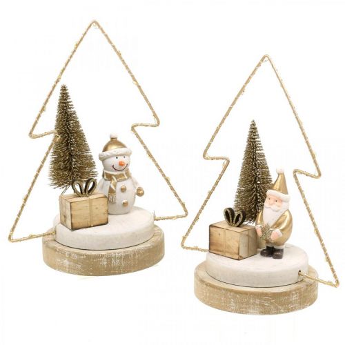 Product Table decoration Christmas LED fir For battery H21cm, set of 2